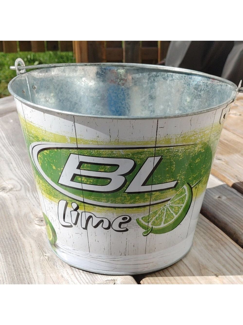 2008 Bud Light Lime Beer Bucket Cooler Metal